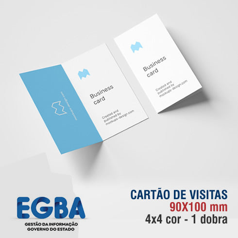 Cartão de Visitas Duplo 90x100 mm 4x4 cores